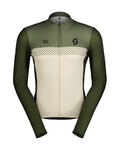 SCOTT Langarm Fahrradtrikot für den Sommer - RC TEAM - Grün/Weiß