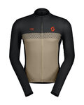SCOTT Langarm Fahrradtrikot für den Sommer - RC TEAM - Beige/Blau