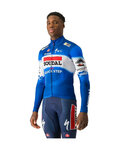 CASTELLI Langarm Fahrradtrikot für den Winter - SOUDAL QUICK-STEP 2024 THERMAL - Blau/Weiß/Rot