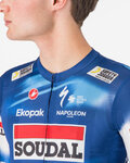 CASTELLI Kurzarm Fahrradtrikot - COMPETIZIONE 3 QUICK STEP 2025 - Blau/Rot