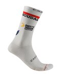 CASTELLI Klassische Fahrradsocken - ROSSO CORSA PRO 18 SOUDAL QUICK-STEP 2026 - Weiß