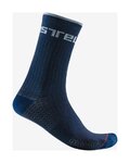 CASTELLI Klassische Fahrradsocken - DISTANZA 20 - Blau