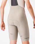 CASTELLI Kurze Fahrradhose mit Trägern - ESPRESSO - Beige