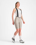 CASTELLI Kurze Fahrradhose mit Trägern - ESPRESSO - Beige