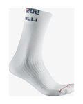 CASTELLI Klassische Fahrradsocken - BANDITO MERINO 18 - Weiß