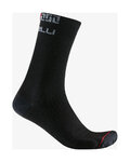 CASTELLI Klassische Fahrradsocken - BANDITO MERINO 18 - Schwarz
