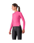 CASTELLI Langarm Fahrradtrikot für den Winter - ESPRESSO THERMAL W - Rosa