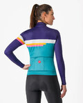 CASTELLI Langarm Fahrradtrikot für den Winter - TORNARE - Türkis/mehrfarbig