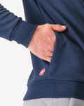 CASTELLI Kapuzenpullover - CLASSICO TRACK - Blau
