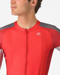 CASTELLI Kurzarm Fahrradtrikot - ENTRATA 6 - Rot/Grau