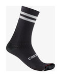 CASTELLI Klassische Fahrradsocken - ORIGINALE 18 - Schwarz/Weiß