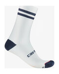 CASTELLI Klassische Fahrradsocken - ORIGINALE 18 - Weiß/Blau
