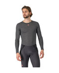 CASTELLI Langarm Fahrrad-Shirt - MEDIO BASE LAYER - Grau