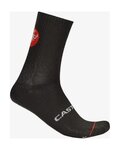 CASTELLI Klassische Fahrradsocken - ENTRATA 12 - Schwarz