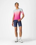 CASTELLI Kurzarm Fahrradtrikot - UPF W - Hellblau/Rosa