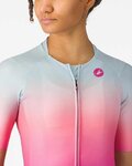 CASTELLI Kurzarm Fahrradtrikot - UPF W - Hellblau/Rosa