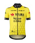 AGU Kurzarm Fahrradtrikot - REPLICA VISMA | LEASE A BIKE K 2024 - Gelb/Schwarz