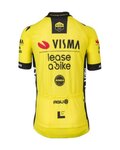 AGU Kurzarm Fahrradtrikot - REPLICA VISMA | LEASE A BIKE K 2024 - Gelb/Schwarz