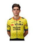 RAPIDGEAR Kurzarm Fahrradtrikot - TEAM VISMA BELGIUM CHAMPION 2025 - Gelb