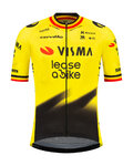 RAPIDGEAR Kurzarm Fahrradtrikot - REPLICA VISMA 2026 FORMER BELGIAN CHAMPION - Gelb/Schwarz