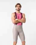 CASTELLI Kurze Fahrradhose mit Trägern - GIRO TROFEO 2 - Beige