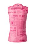 CASTELLI Ärmelloses Fahrrad-Shirt - GAZZETTA DELLO SPORT - Rosa