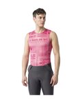 CASTELLI Ärmelloses Fahrrad-Shirt - GAZZETTA DELLO SPORT - Rosa