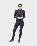 ALÉ Lange Fahrradhose ohne Träger  - PR-R MILD TIGHTS - Schwarz/Rosa