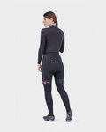 ALÉ Lange Fahrradhose ohne Träger  - PR-R MILD TIGHTS - Schwarz/Rosa
