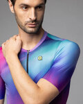 ALÉ Kurzarm Fahrradtrikot - AURORA PR-E - Rosa/Blau/Türkis