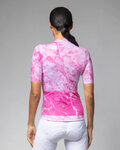 ALÉ Kurzarm Fahrradtrikot - MARBLE PR-E - Weiß/Rosa