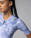 ALÉ Kurzarm Fahrradtrikot - PR-E MARBLE - Hellblau/Weiß