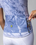 ALÉ Kurzarm Fahrradtrikot - PR-E MARBLE - Hellblau/Weiß