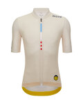 SANTINI Kurzarm Fahrradtrikot - TDF MAILLOT JAUNE - M. VENTOUX - Elfenbein