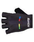 SANTINI Fingerlose Fahrradhandschuhe - UCI WORLD CHAMPION - Schwarz