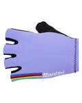 SANTINI Fingerlose Fahrradhandschuhe - UCI RAINBOW - Lila