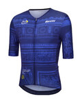 SANTINI Kurzarm Fahrradtrikot - TDF ARRIVÉE ARC DE TRIOMPHE - Blau