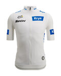 SANTINI Kurzarm Fahrradtrikot - TOUR DE FRANCE - WHITE JERSEY - Weiß