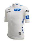 SANTINI Kurzarm Fahrradtrikot - TOUR DE FRANCE - WHITE JERSEY - Weiß