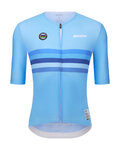 SANTINI Kurzarm Fahrradtrikot - UCI WORLD CHAMPION BELGIUM - Blau