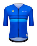 SANTINI Kurzarm Fahrradtrikot - UCI WORLD CHAMPION ITALY - Blau