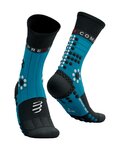 COMPRESSPORT Klassische Fahrradsocken - PRO RACING WINTER TRAIL - Hellblau/Blau