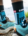 COMPRESSPORT Klassische Fahrradsocken - PRO RACING WINTER TRAIL - Hellblau/Blau