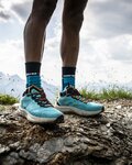 COMPRESSPORT Klassische Fahrradsocken - PRO RACING WINTER TRAIL - Hellblau/Blau