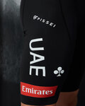 PISSEI Kurze Fahrradhose mit Trägern - UAE TEAM EMIRATES XRG 2025 - Weiß/Schwarz