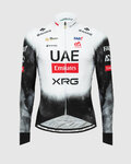 PISSEI Langarm Fahrradtrikot für den Winter - UAE TEAM EMIRATES - XRG 2025 REPLICA - Weiß/Schwarz