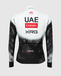 PISSEI Langarm Fahrradtrikot für den Winter - UAE TEAM EMIRATES - XRG 2025 REPLICA - Weiß/Schwarz