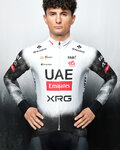 PISSEI Langarm Fahrradtrikot für den Winter - UAE TEAM EMIRATES - XRG 2025 REPLICA - Weiß/Schwarz