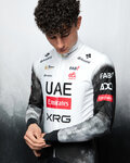 PISSEI Langarm Fahrradtrikot für den Winter - UAE TEAM EMIRATES - XRG 2025 REPLICA - Weiß/Schwarz