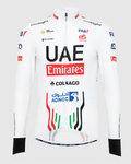 PISSEI Langarm Fahrradtrikot für den Winter - UAE TEAM EMIRATES 2024 - Weiß
